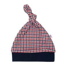 Kojenecká bavlněná čepička New Baby Checkered