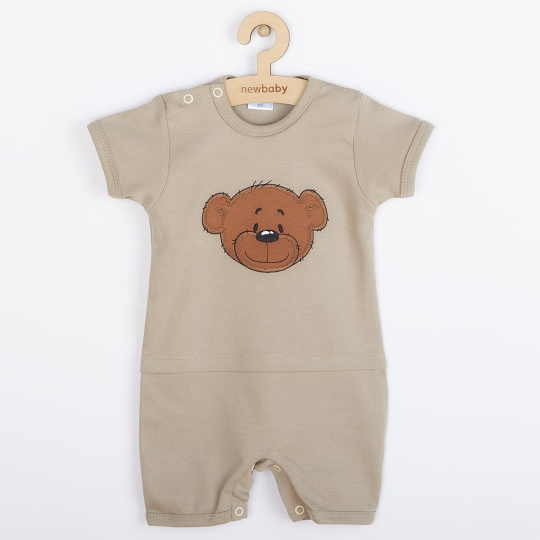 Kojenecký letní bavlněný overal New Baby BrumBrum latte