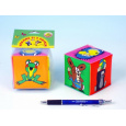 Pískací kostka Krtek plast 7x7cm v sáčku