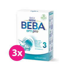 3x BEBA OPTIPRO® 3 Mléko batolecí, 500 g 3x BEBA OPTIPRO® 3 Mléko batolecí, 500 g
