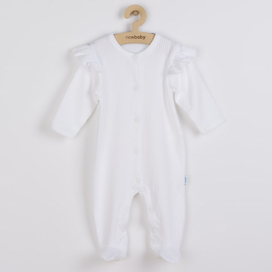 Kojenecký bavlněný overal New Baby Practical bílý holka