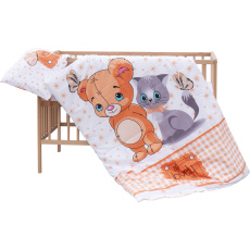 Levná postýlka s vyndavacími příčkami - přírodní ECO - 120x60 cm s výbavou Velcí kamarádi Barva soupravy: Tery