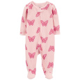 CARTER'S Overal na zip Sleep&Play Pink Butterfly holka 3m/vel. 62