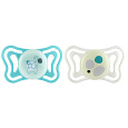 CHICCO Dudlíky Physioforma Light silikonové ortodontické neutral 6-16m, 2 ks