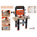 Smoby Pracovní dílna s mechanickou vrtačkou Black&Decker Bricolo Center Workbench se zatloukačkou a skládacím autíčkem 92 doplňků 103 cm výška