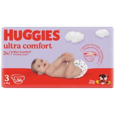 HUGGIES® Ultra Comfort Jumbo Pleny jednorázové 3 (4-9 kg) 56 ks