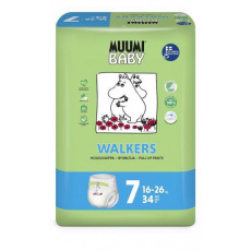 MUUMI Baby Walkers Kalhotky plenkové jednorázové 7 (16-26 kg) 34 ks