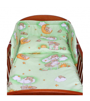 2-dílné ložní povlečení New Baby 100/135 cm zelené s medvídkem 2-dílné ložní povlečení New Baby 100/135 cm zelené s medvídkem