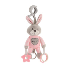 Plyšová hračka s vibrací Baby Mix králík růžový Plyšová hračka s vibrací Baby Mix králík růžový
