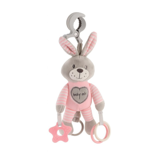 Plyšová hračka s vibrací Baby Mix králík růžový Plyšová hračka s vibrací Baby Mix králík růžový