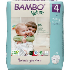 BAMBO Nature Pleny jednorázové 4 L (7-14 kg) 24 ks