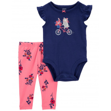 CARTER'S Set 2dílný body kr. rukáv, legíny Navy Bike holka 3m CARTER'S Set 2dílný body kr. rukáv, legíny Navy Bike holka 3m