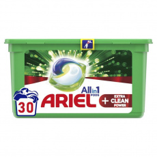 ARIEL Kapsle gélové na praní All-in-1 PODS Extra Clean Power, 30 praní ARIEL Kapsle gélové na praní All-in-1 PODS Extra Clean Power, 30 praní