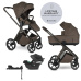 EASYWALKER Kočárek kombinovaný Zoey Chestnut Brown + CBX By CYBEX Aton B2 i-Size + základna