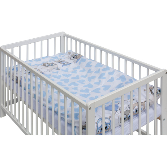 Scarlett Dětská postýlka s kompletní výbavou Scarlett Kulíšek 120 x 60 cm - modrá Scarlett Dětská postýlka s kompletní výbavou Scarlett Kulíšek 120 x 60 cm - modrá