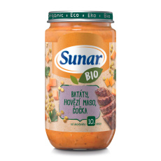 SUNAR BIO Batáty, hovězí maso, čočka 235 g SUNAR BIO Batáty, hovězí maso, čočka 235 g