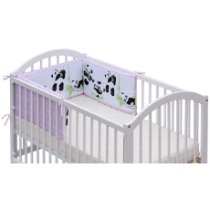 Scarlett Mantinel do postýlky 4dílný - Scarlett Panda - 180 x 30 cm - růžová Scarlett Mantinel do postýlky 4dílný - Scarlett Panda - 180 x 30 cm - růžová