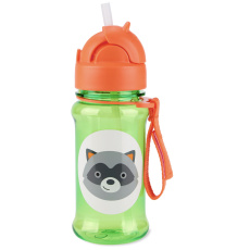 SKIP HOP Zoo tritan Láhev s brčkem 355ml Medvídek mýval 12m+