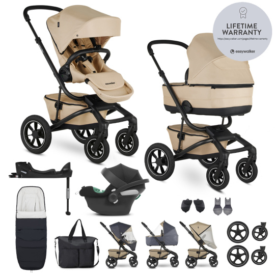 EASYWALKER SET Kočárek 4v1 Jimmey Sand Taupe XXL AIR + RWS + CYBEX Aton B2 i-Size