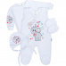 Soupravička 4-dílná New Baby Sloník bílo šedá