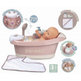 Smoby Vanička s tekoucí vodou ve sprše Balneo Bath Natur D'Amour Baby Nurse  s jacuzzi koupelí se světlem a bubláním elektronické
