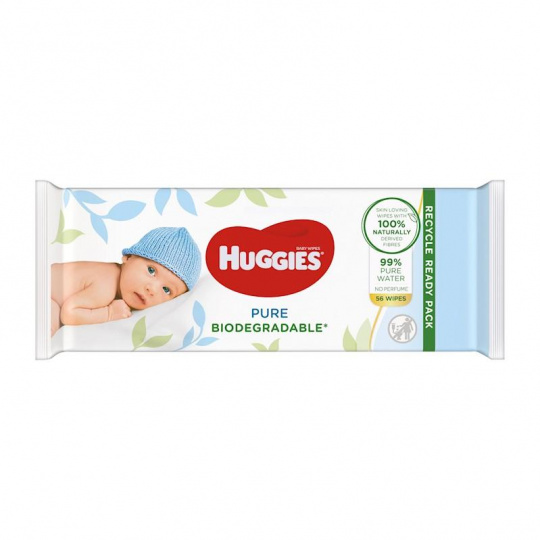 HUGGIES Vlhčené ubrousky Pure Biodegradable