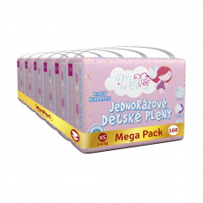 MONPERI Klasik Pleny jednorázové XS (2-4 kg) 168 ks - Mega Pack MONPERI Klasik Pleny jednorázové XS (2-4 kg) 168 ks - Mega Pack