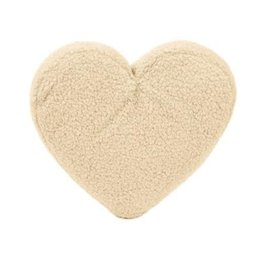 MEALINI Plyšový Polštářek Srdce Krémové