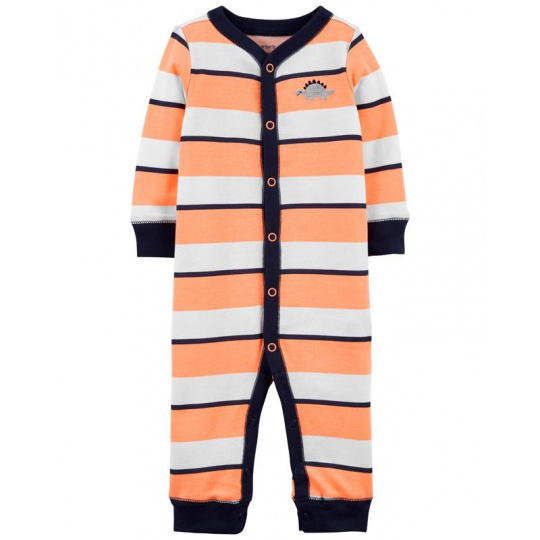 CARTER'S Overal bez nožiček na druky Sleep & Play Orange Stripes chlapec 3 m, vel. 62