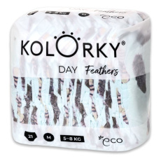 KOLORKY DAY Pleny jednorázové eko, peří M (5-8 kg) 21 ks