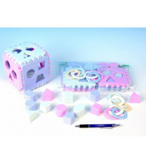 Baby set vkládací kostka Mimi+kousací kroužky v krabičce 13x13cm 6m+ Baby set vkládací kostka Mimi+kousací kroužky v krabičce 13x13cm 6m+