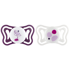 CHICCO Dudlíky Physioforma Light silikonové ortodontické růžové 16-36m, 2 ks CHICCO Dudlíky Physioforma Light silikonové ortodontické růžové 16-36m, 2 ks