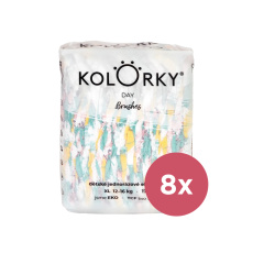 KOLORKY DAY Pleny jednorázové eko, štětec XL (12-16 kg) 136 ks - MĚSÍČNÍ ZÁSOBA KOLORKY DAY Pleny jednorázové eko, štětec XL (12-16 kg) 136 ks - MĚSÍČNÍ ZÁSOBA