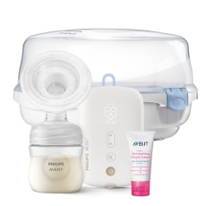 Philips AVENT Odsávačka ml. elektr. Premium SCF396/11 + MW Sterilizátor + Krém na bradavky 30 ml Philips AVENT Odsávačka ml. elektr. Premium SCF396/11 + MW Sterilizátor + Krém na bradavky 30 ml