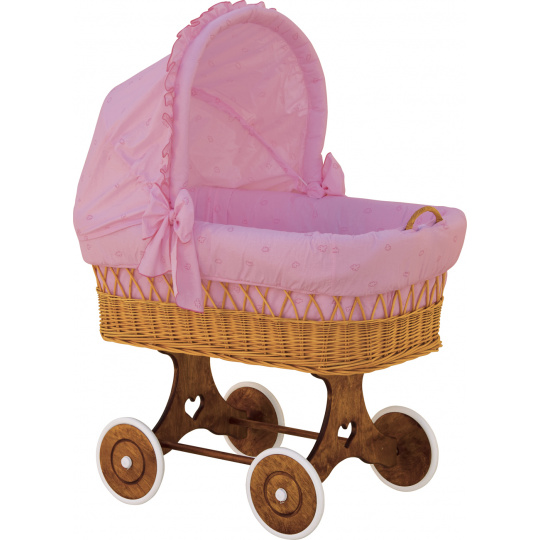 Scarlett Košík pro miminko s boudičkou Scarlett Méďa - růžová