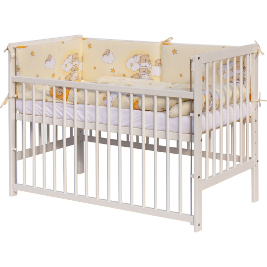 Scarlett Dětská postýlka s kompletní výbavou Scarlett 120 x 60 cm - Mráček - béžová Scarlett Dětská postýlka s kompletní výbavou Scarlett 120 x 60 cm - Mráček - béžová