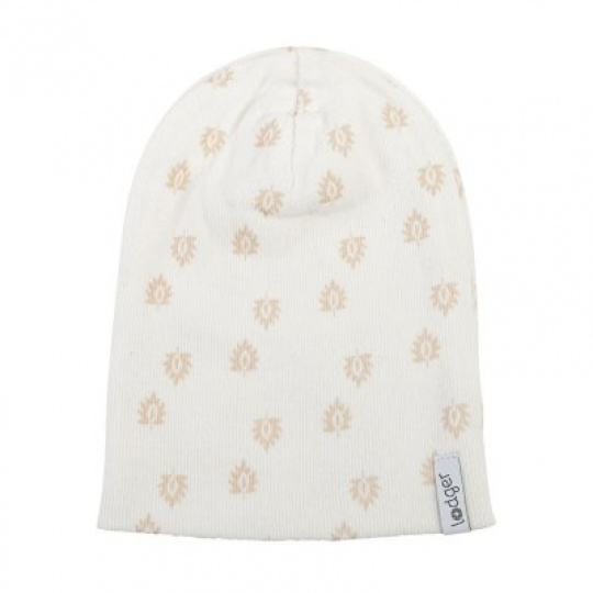 LODGER Beanie Print Rib Cloud Dancer 1 - 2 roky