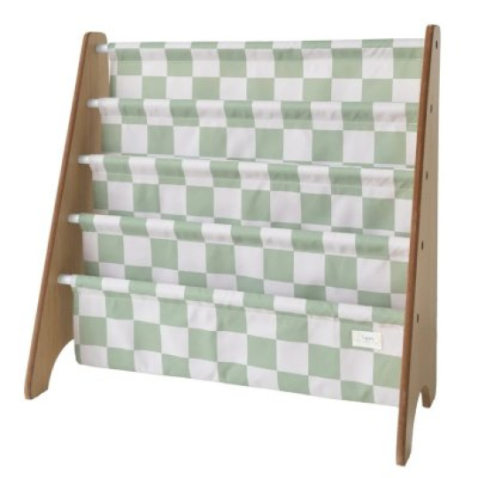 3 SPROUTS Stojan na knížky Recycled Checkerboard/Green