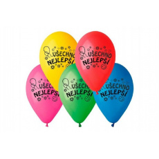 Balonek /Balonky nafukovací 10'' průměr 26cm Všechno nejlepší 10ks v sáčku Balonek /Balonky nafukovací 10'' průměr 26cm Všechno nejlepší 10ks v sáčku