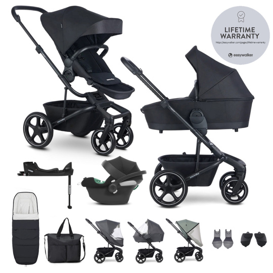 EASYWALKER SET Kočárek 4v1 Harvey⁵ Midnight Black XXL RWS + CYBEX Aton B2 i-Size