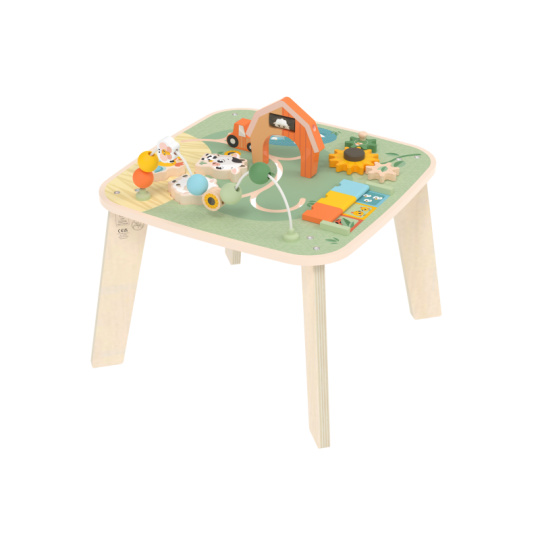 Stolek s aktivitami dřevěný Farmers Funday Stolek s aktivitami dřevěný Farmers Funday
