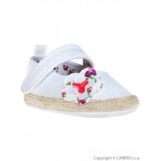 Dětské capáčky Bobo Baby 12-18m bíle s kytičkou Dětské capáčky Bobo Baby 12-18m bíle s kytičkou