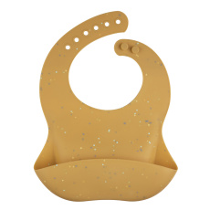 CANPOL BABIES Bryndák silikonový s kapsou Dots žlutý