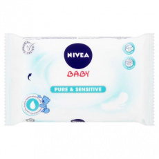 NIVEA Baby Pure & Sensitive 63 ks - vlhčené ubrousky NIVEA Baby Pure & Sensitive 63 ks - vlhčené ubrousky