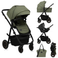 LIONELO Kočárek kombinovaný Amber Plus 3v1 Green Forest