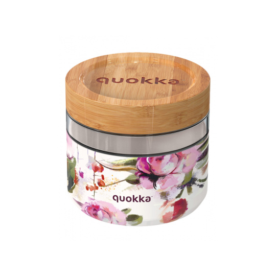 Skleněná nádoba na jídlo Deli Dark Flowers 820 ml