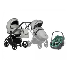 Kočárek Mio Plus 2v1 Pearl + Maxi-Cosi Pebble 360 autosedačka Essential Green Kočárek Mio Plus 2v1 Pearl + Maxi-Cosi Pebble 360 autosedačka Essential Green