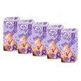 MEGAPACK Dětské jednorázové pleny New Love Premium comfort 3 MIDI 4-9 kg 5x48 ks