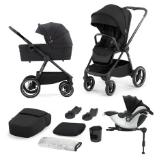 KINDERKRAFT SELECT Kočárek Nea 2v1 Midnight Black + KIDDY Evoluna i-size 2 Grey Melange Icy Grey KINDERKRAFT SELECT Kočárek Nea 2v1 Midnight Black + KIDDY Evoluna i-size 2 Grey Melange Icy Grey