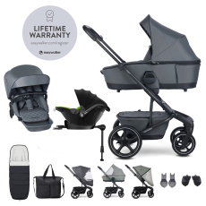 EASYWALKER Set XXL Harvey5 Premium Mineral Grey + KIDDY Evoluna i-size 2 + základna Lizard Green EASYWALKER Set XXL Harvey5 Premium Mineral Grey + KIDDY Evoluna i-size 2 + základna Lizard Green
